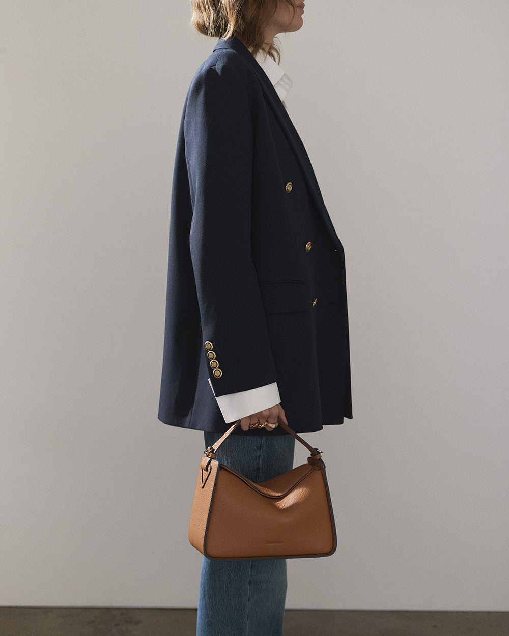 Clementine Bag: Tan Pebbled Leather