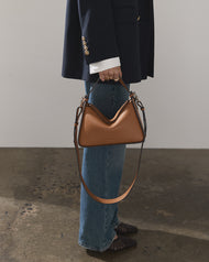 Clementine Bag: Tan Pebbled Leather