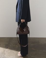 Clementine Bag: Coffee Pebbled Leather