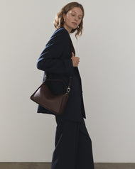 Clementine Bag: Coffee Pebbled Leather