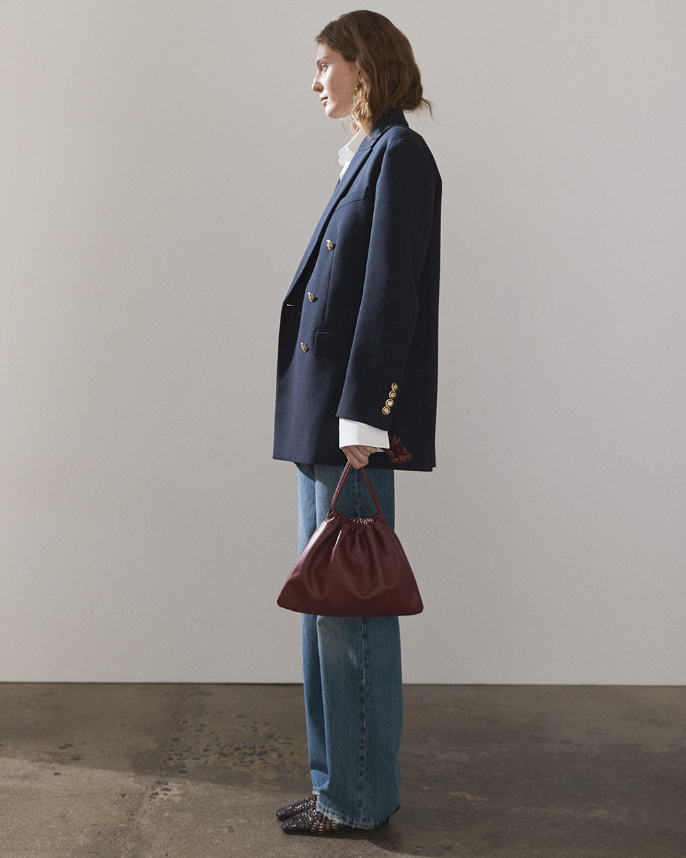 Fin Drawstring Bag: Cedar Red