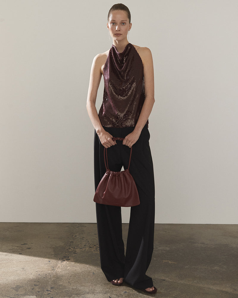 Fin Drawstring Pouch in Cedar Red | The Horse