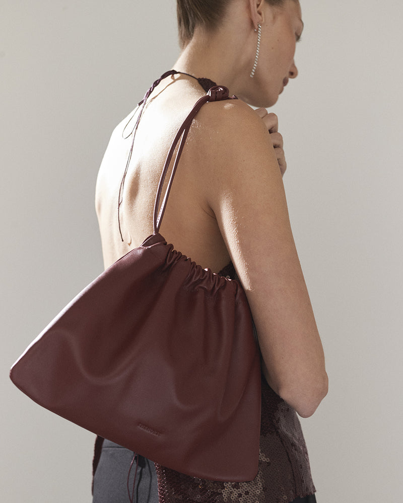 Fin Drawstring Pouch in Cedar Red | The Horse