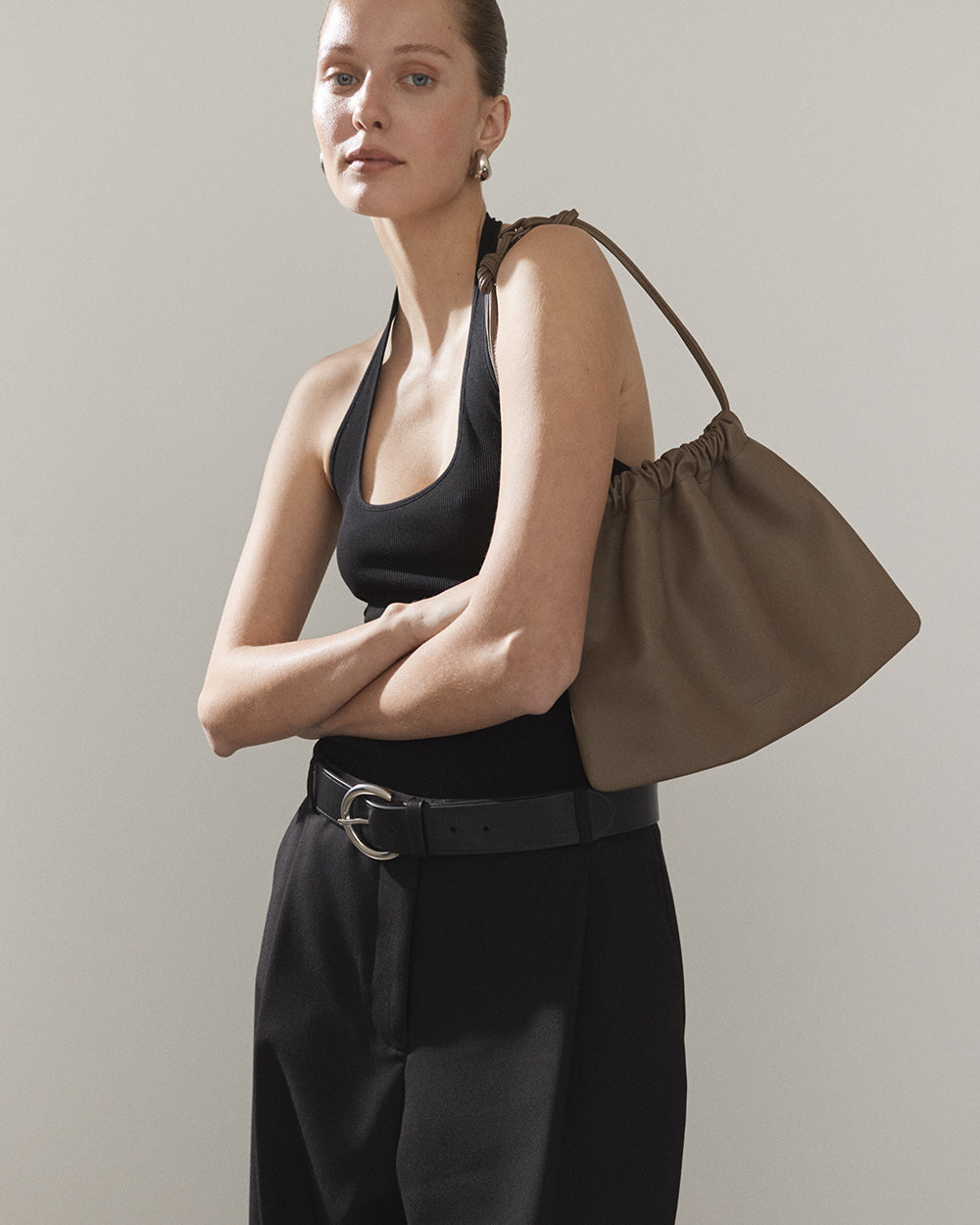 Fin Drawstring Pouch in Mushroom | The Horse