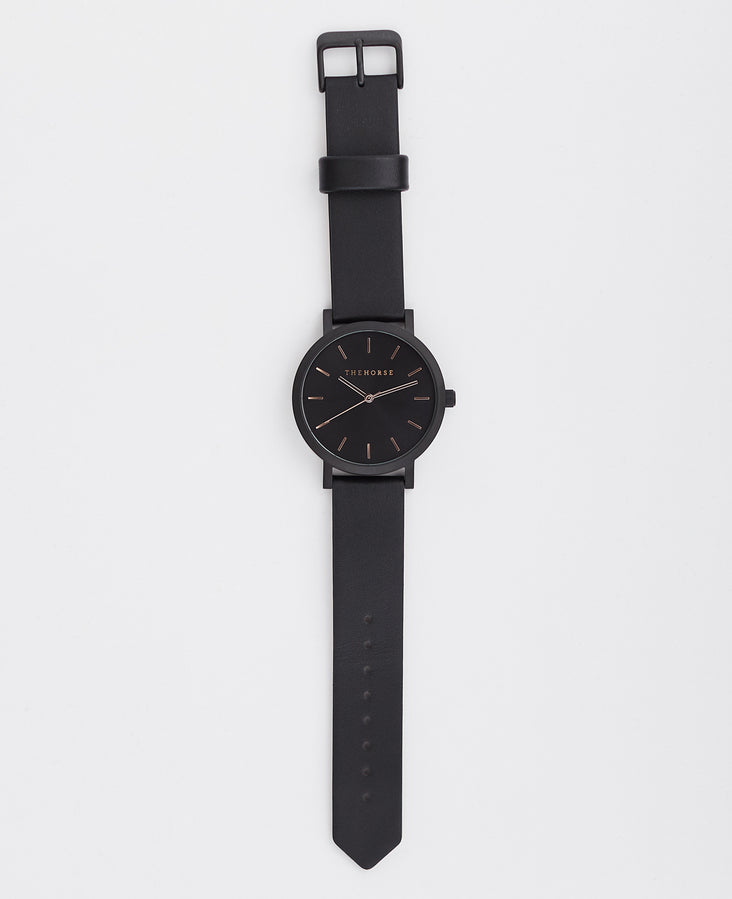 The Original: Matte Black / Black Dial with Rose Gold Indexing