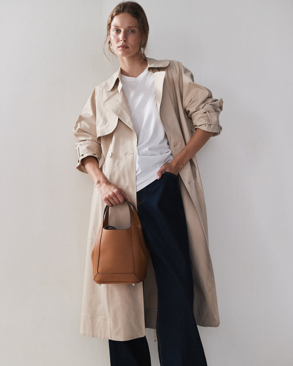 Alexie Tote: Tan Pebbled Leather