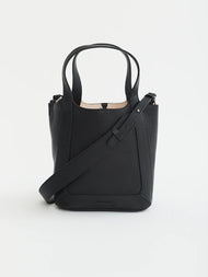 Alexie Tote: Black Pebbled Leather