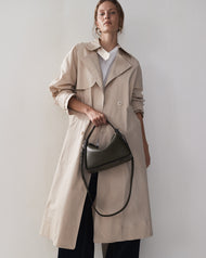 Clementine Bag: Olive Pebbled Leather