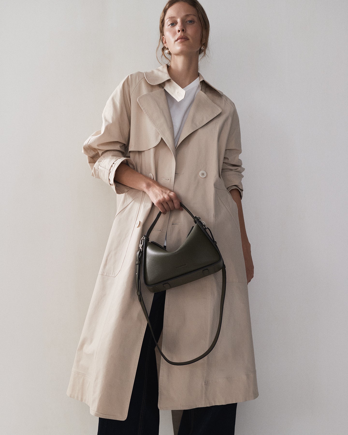 Clementine Bag: Olive Pebbled Leather