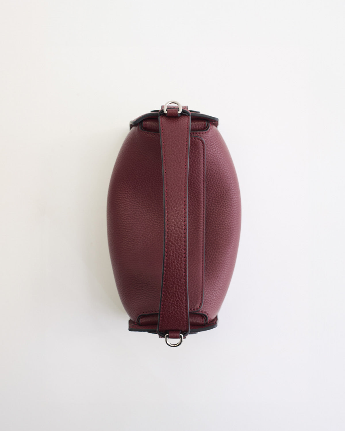 Clementine Bag: Burgundy Pebbled Leather