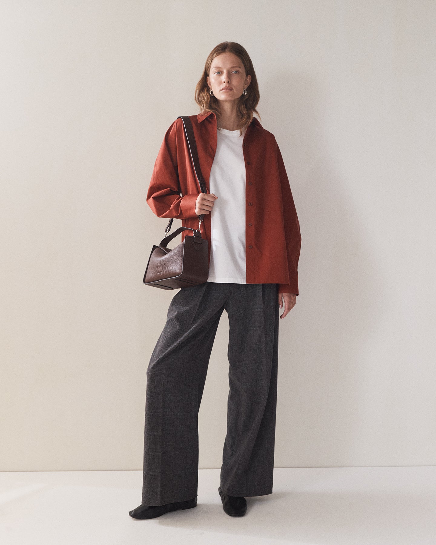 Clementine Bag: Coffee Pebbled Leather