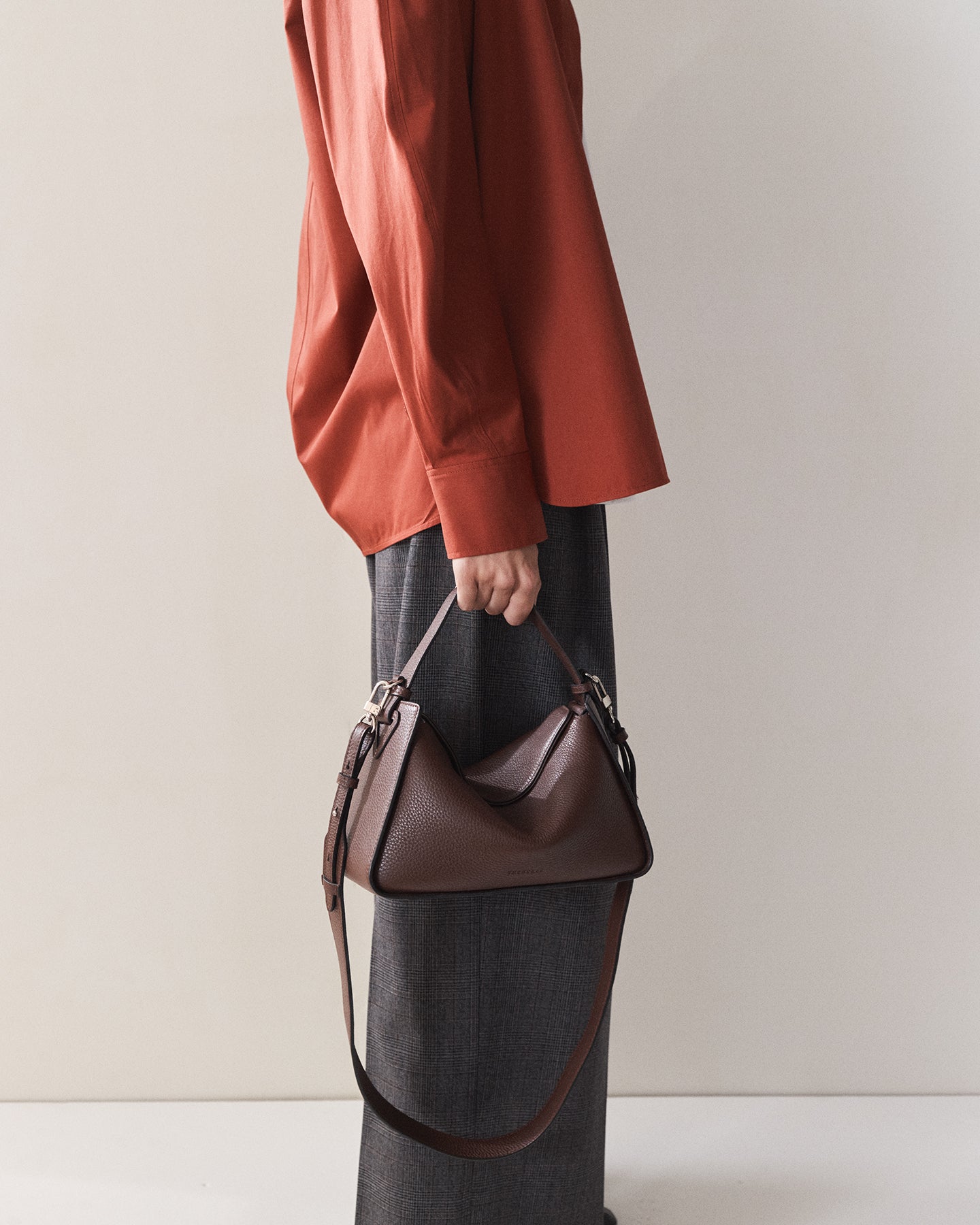 Clementine Bag: Coffee Pebbled Leather