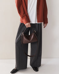 Clementine Bag: Coffee Pebbled Leather