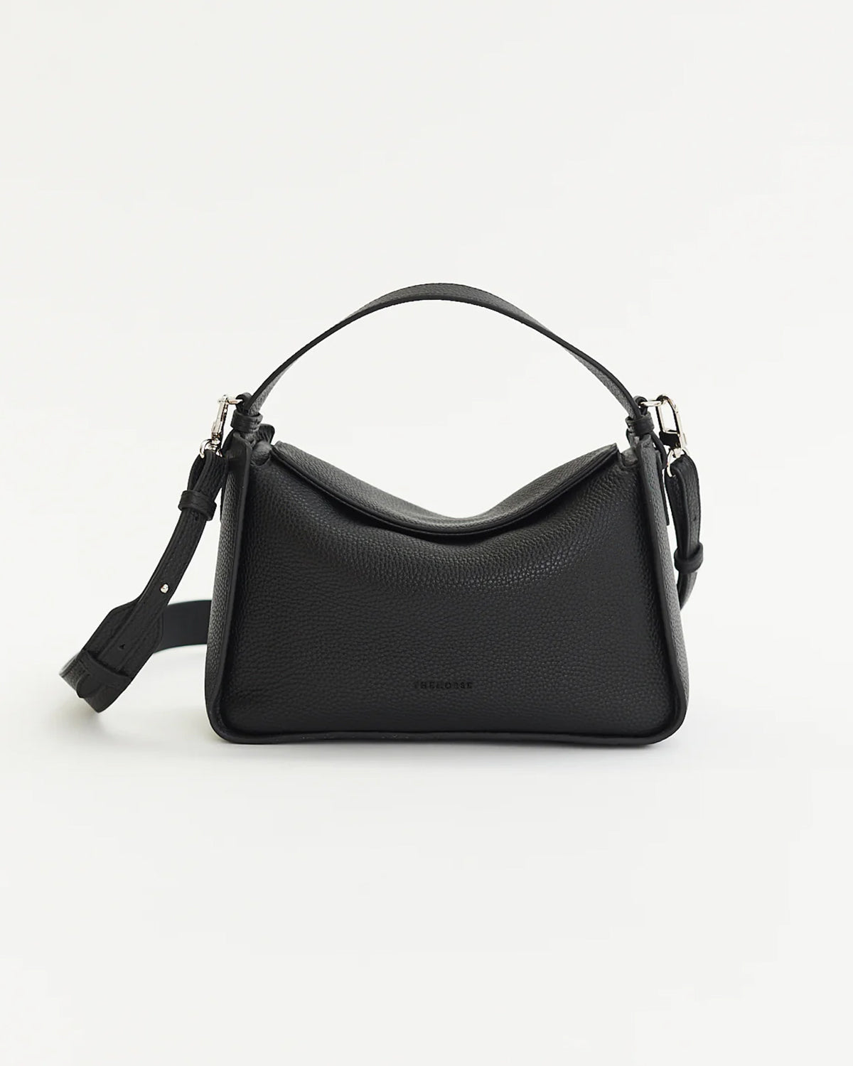 Clementine Bag: Black Pebbled Leather
