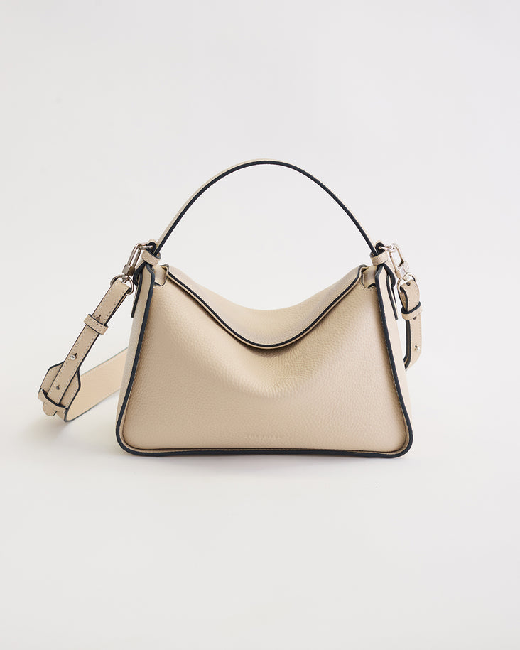 Clementine Bag: Oat Pebbled Leather