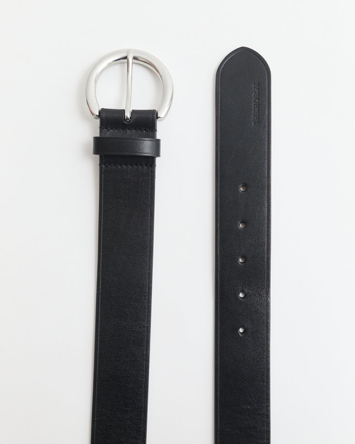Classic Leather Belt: Black