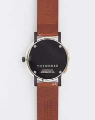 The Resin: Nougat Shell / White Dial / Tan Leather