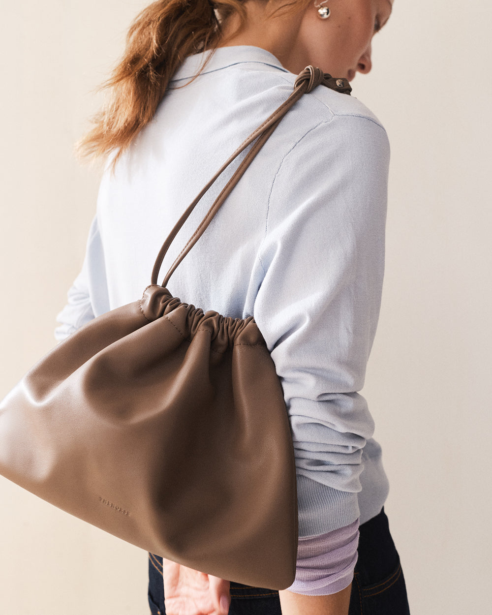 Fin Drawstring Pouch in Mushroom | The Horse