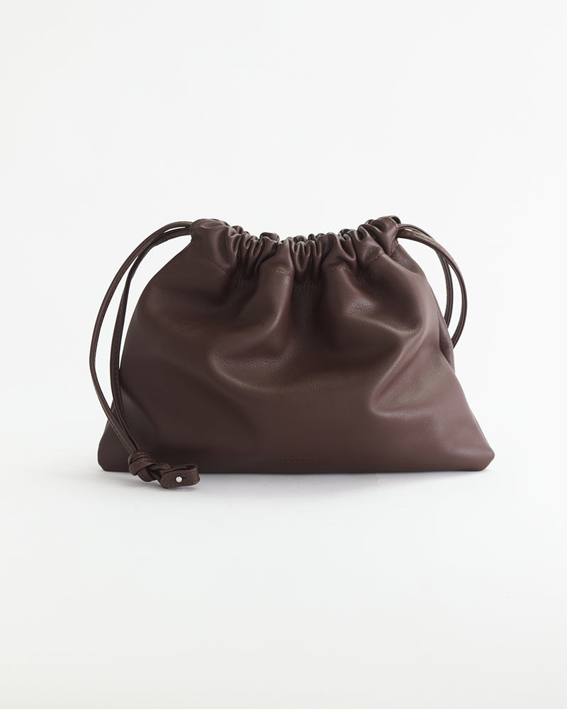 Fin Drawstring Pouch in Coffee | The Horse