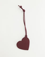 Leather Heart Tag: Cedar Red