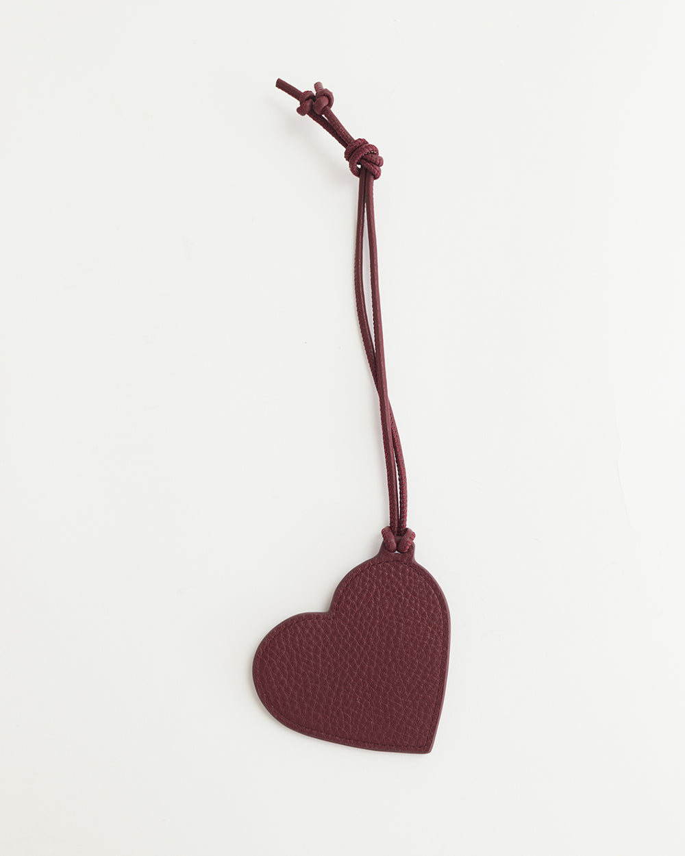 Leather Heart Tag: Cedar Red