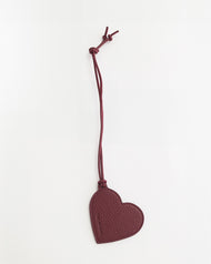Leather Heart Tag: Cedar Red