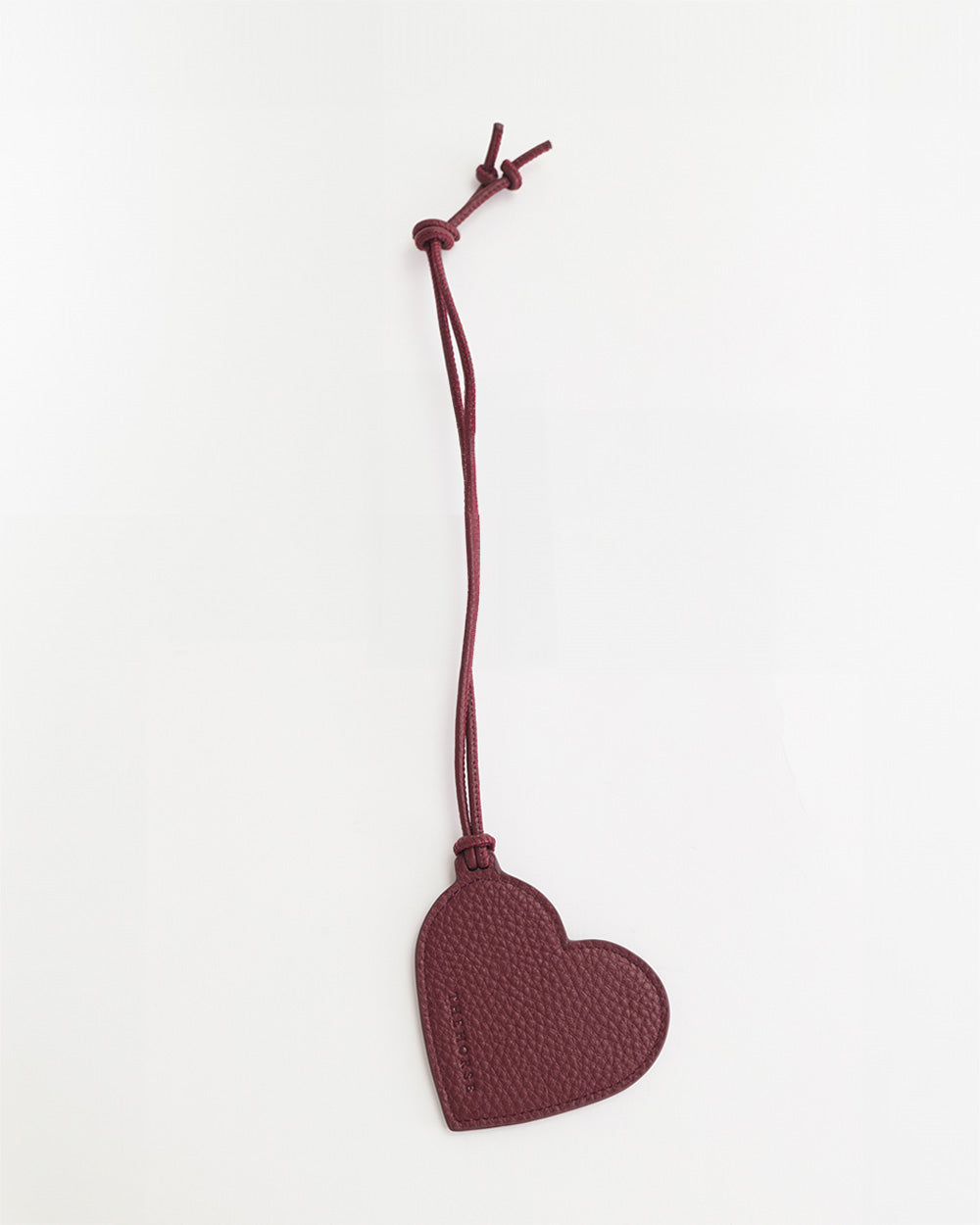 Leather Heart Tag: Cedar Red
