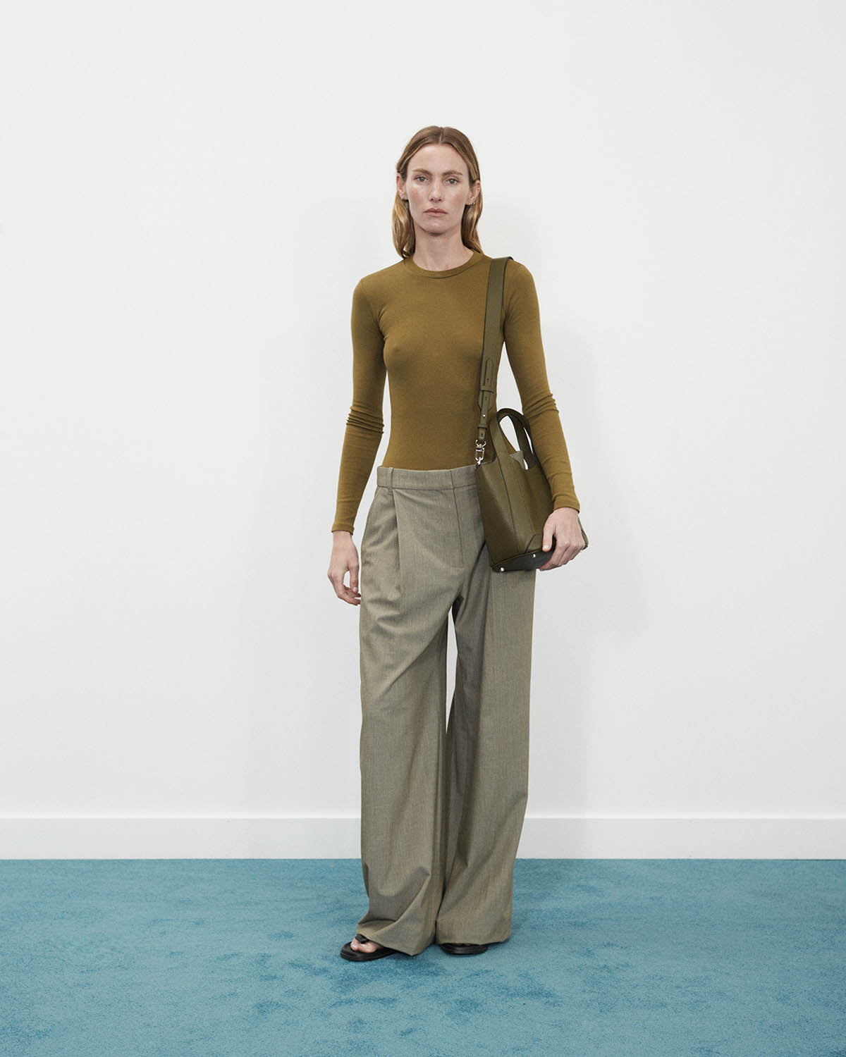 Alexie Tote: Olive Pebbled Leather