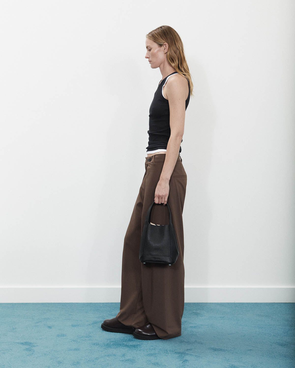 Alexie Tote: Black Pebbled Leather