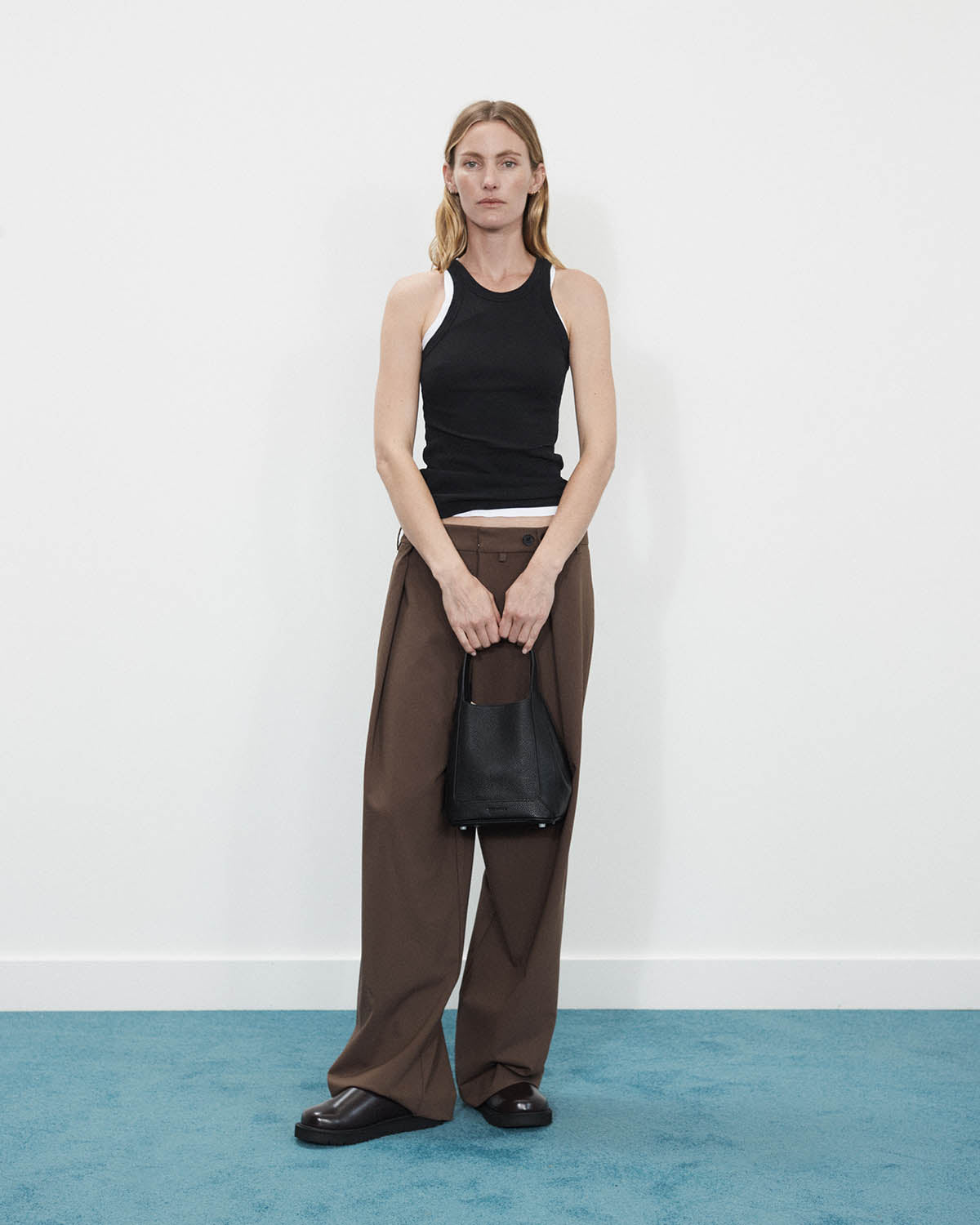 Alexie Tote: Black Pebbled Leather