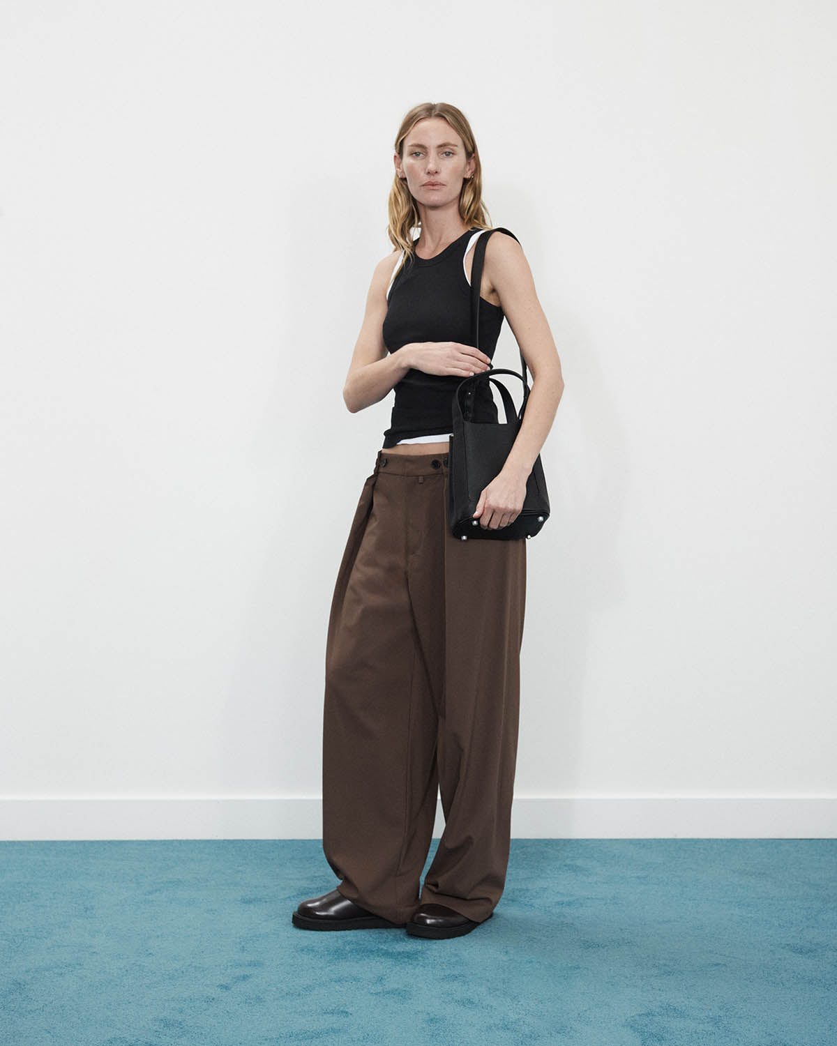 Alexie Tote: Black Pebbled Leather
