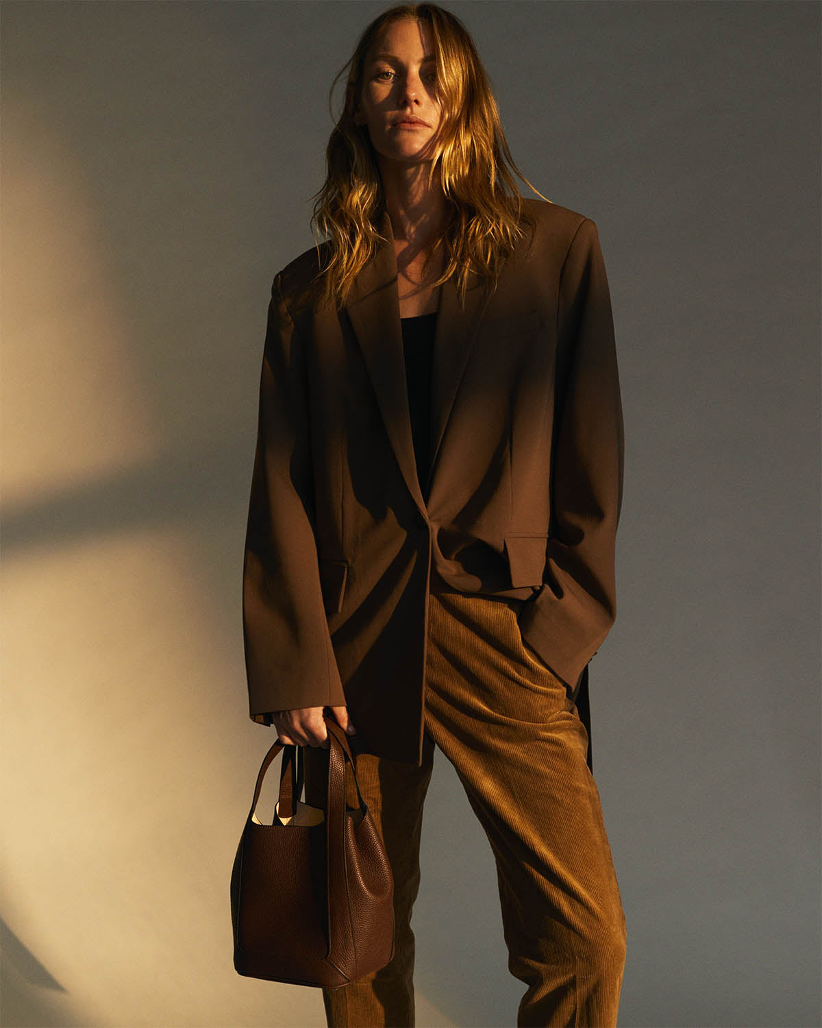 Alexie Tote: Coffee Pebbled Leather