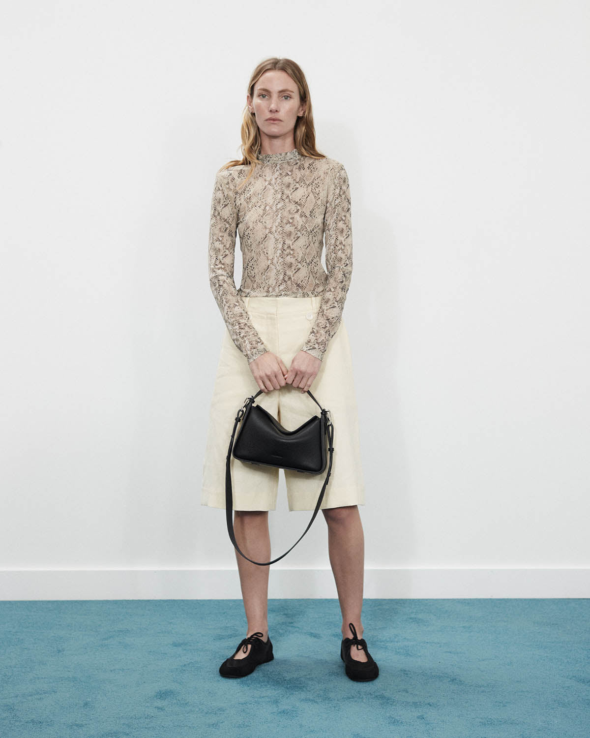 Clementine Bag: Black Pebbled Leather