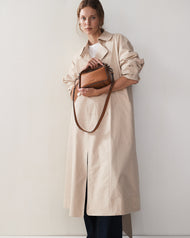 Mini Clementine Bag: Tan Pebbled Leather