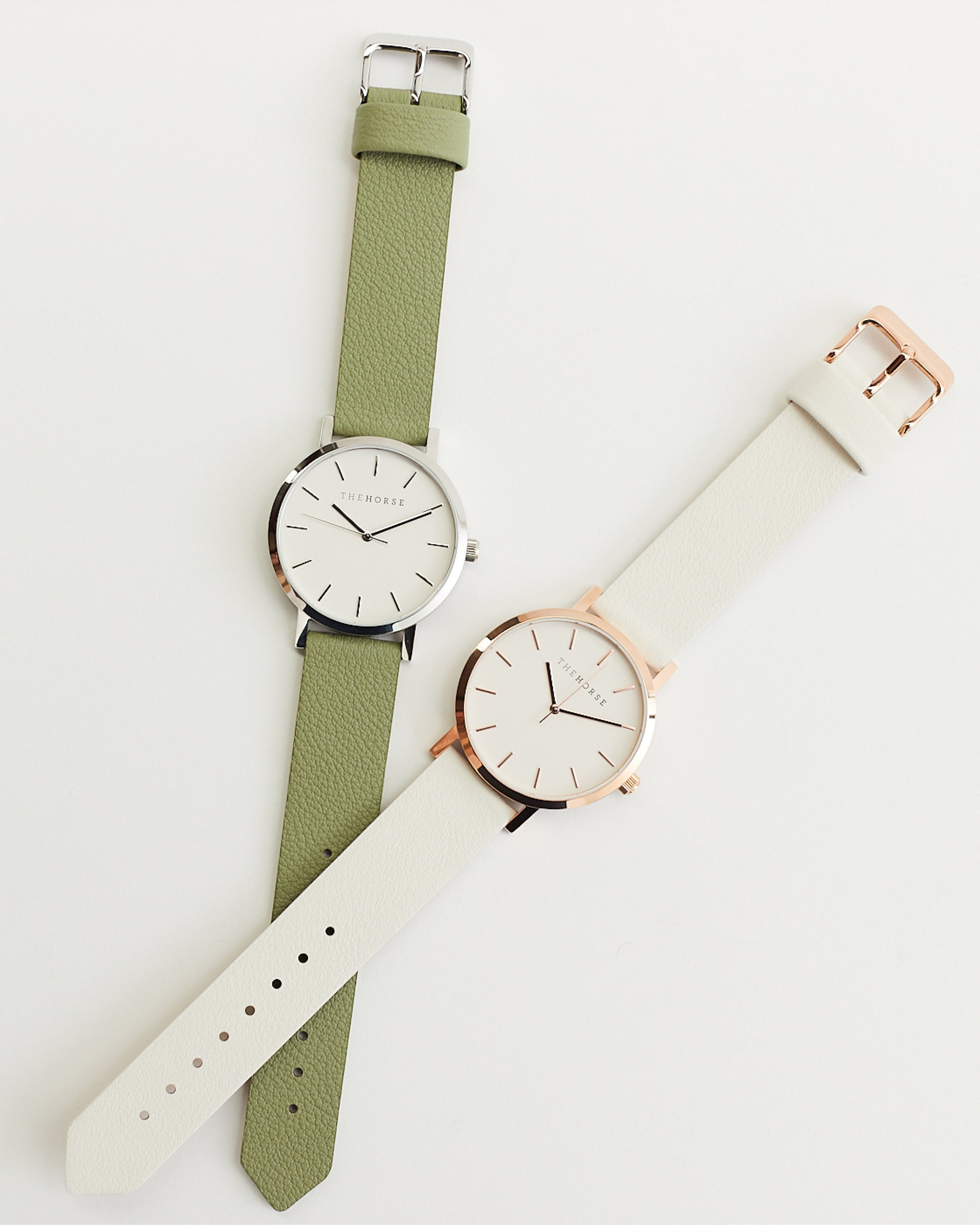 The Mini Original: Rose Gold Case / White Dial / Milk Leather