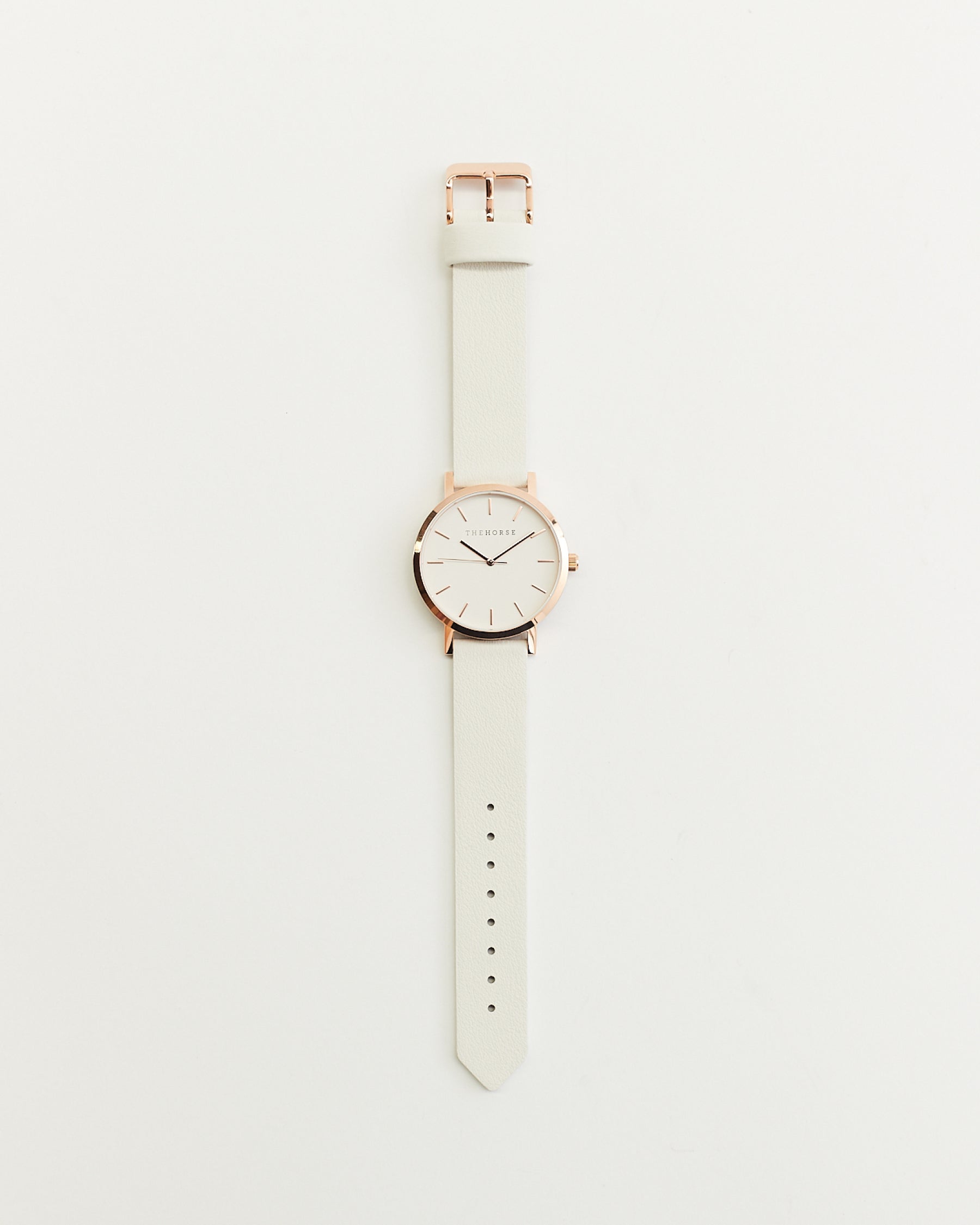 The Mini Original: Rose Gold Case / White Dial / Milk Leather