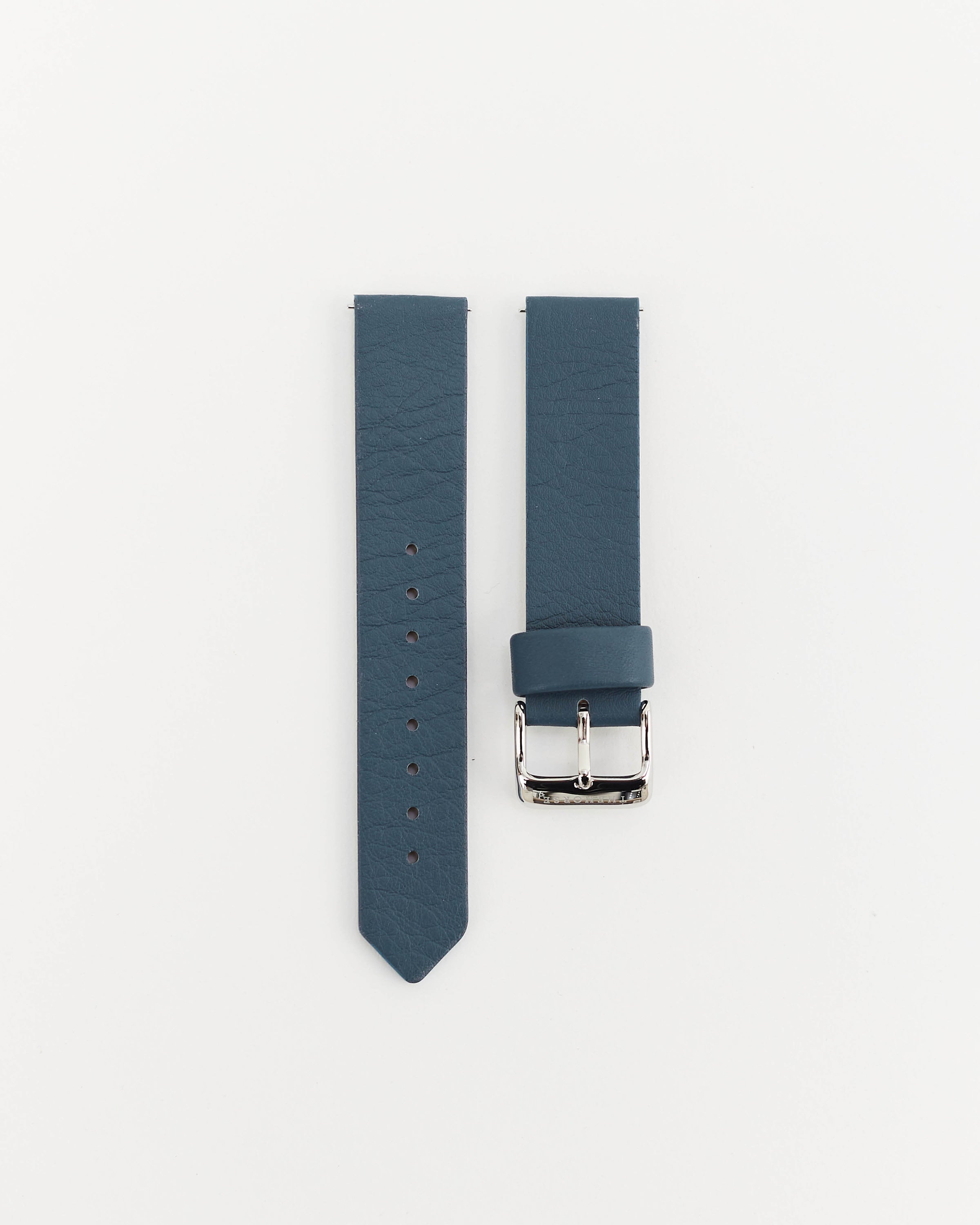 The 18mm Mini Original Strap: Stonewash Leather / Polished Silver