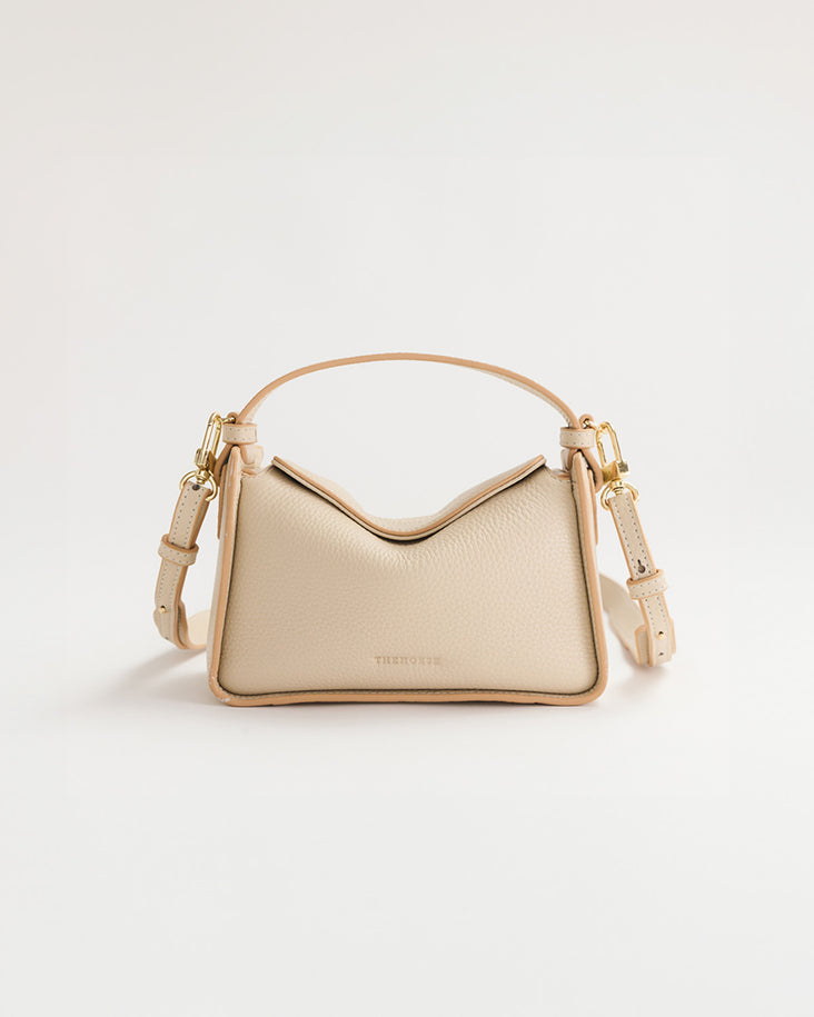 Mini Clementine Bag: Oat with Gold