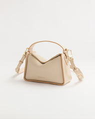 Mini Clementine Bag: Oat with Gold