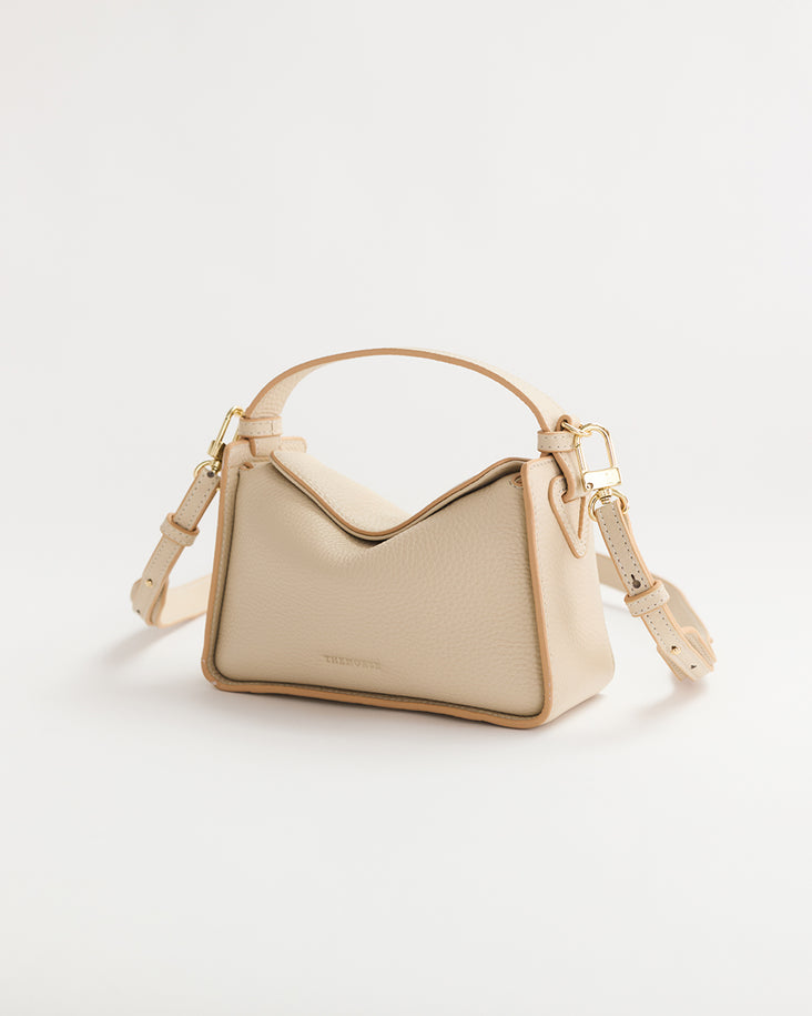 Mini Clementine Bag: Oat with Gold