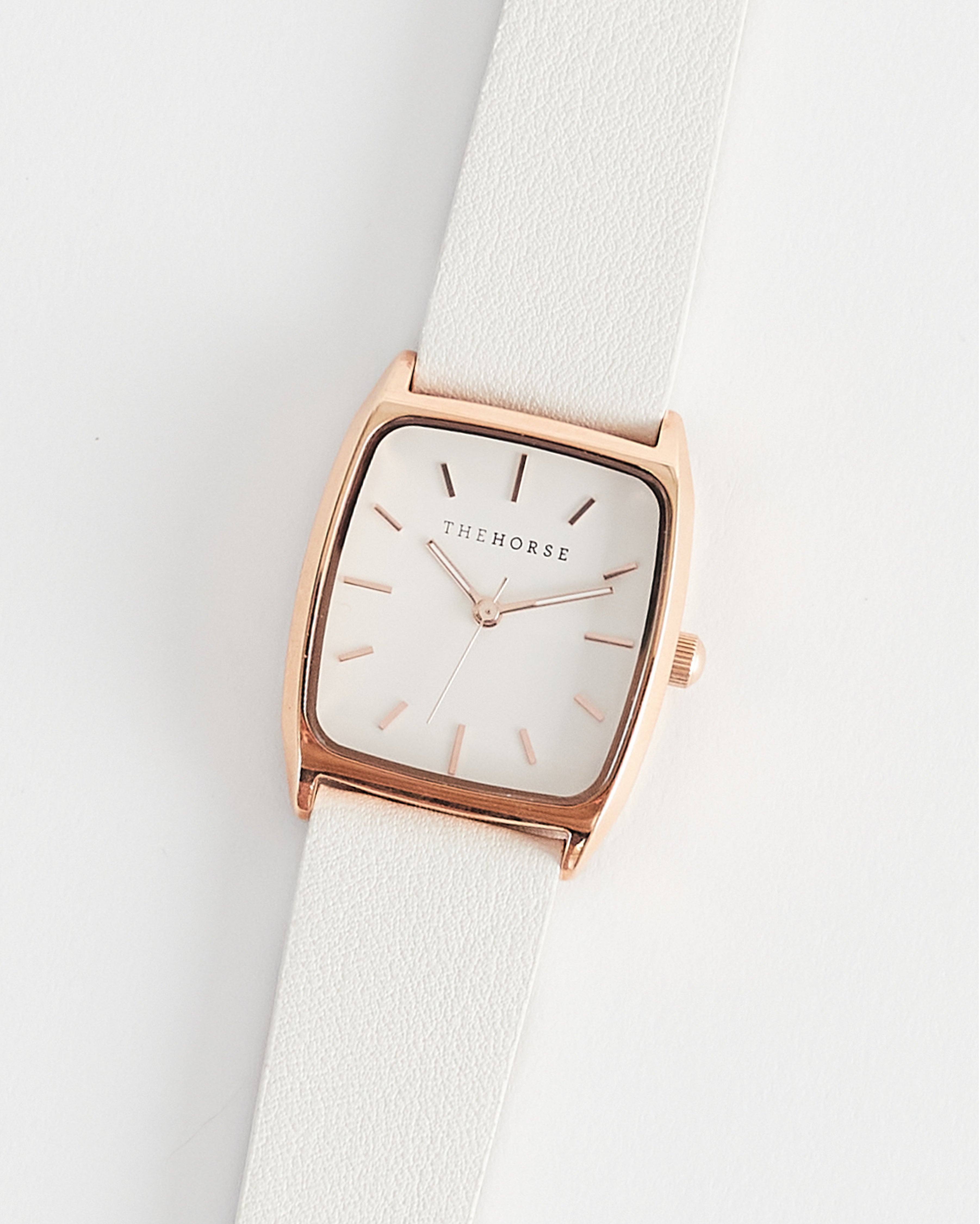 The Dress Watch: Rose Gold Case / White Dial / Milk Leather Strap