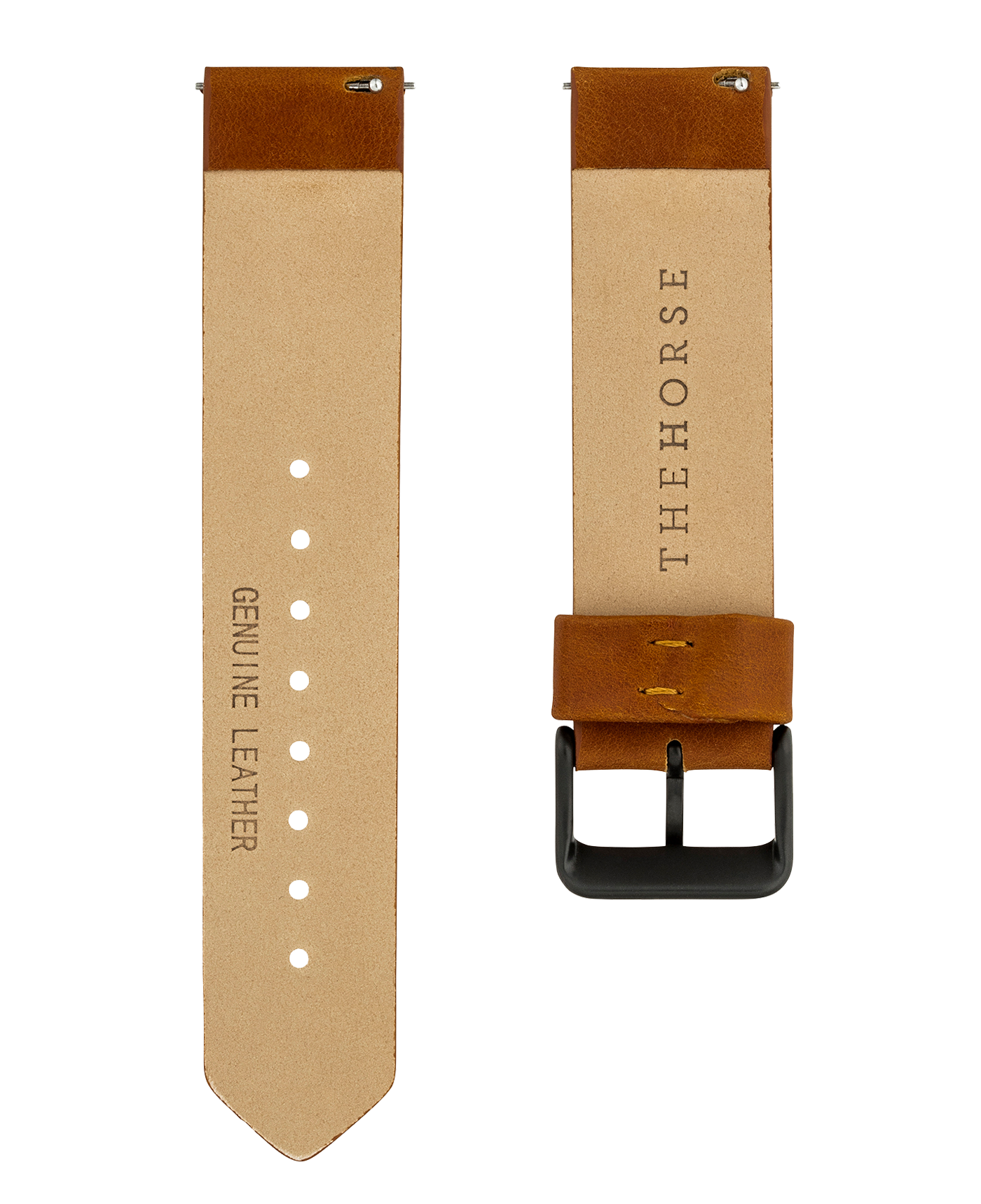 The 20mm Original: Tan Leather / Matte Black Buckle Strap