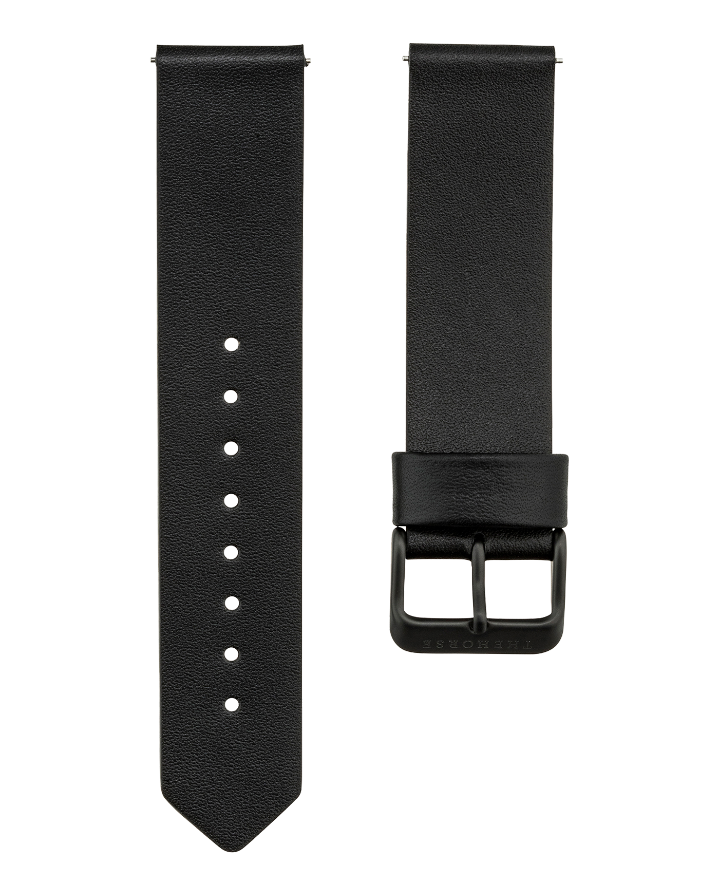 The 20mm Original: Black Leather / Black Steel Strap